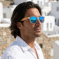 Lunette Soleil Bois - Wayfarer Sky Bleu