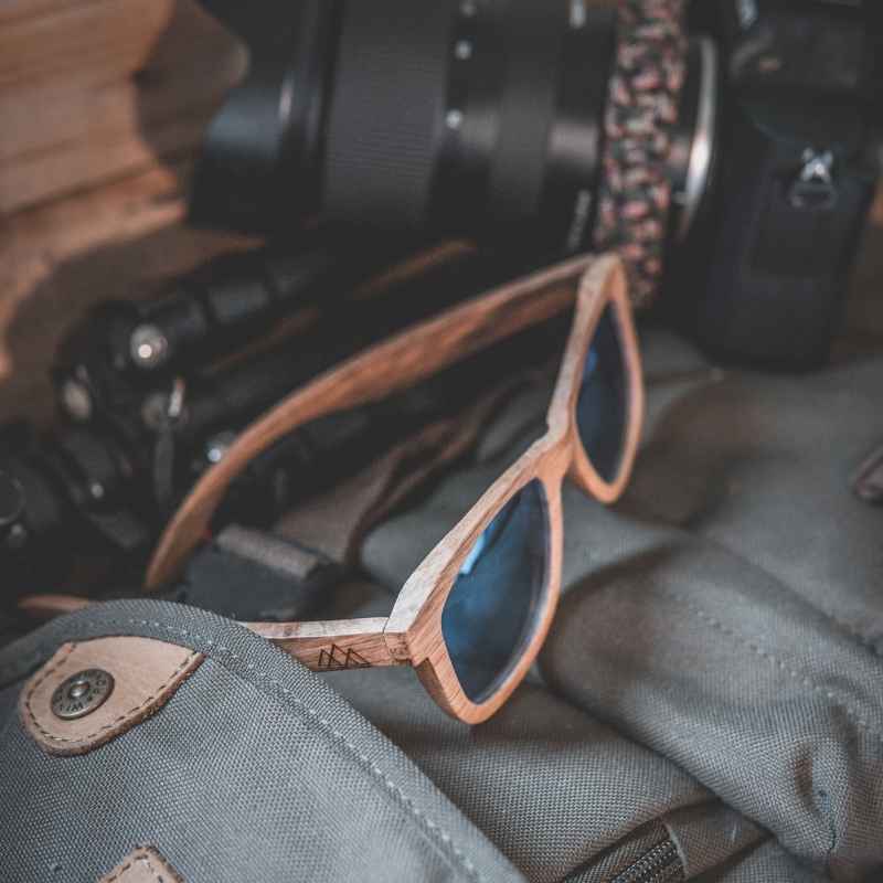 Lunettes en bois - Olivier Bleu