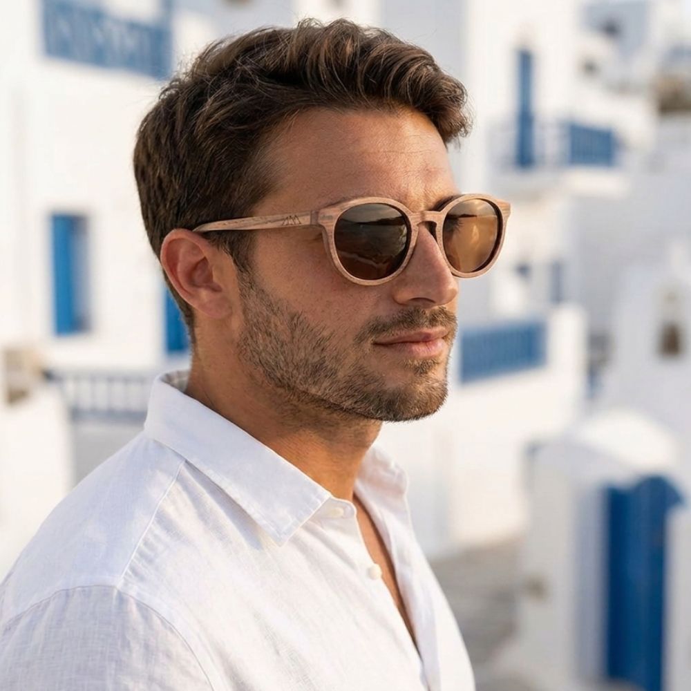 Lunette bois - Vintage Noyer Brun