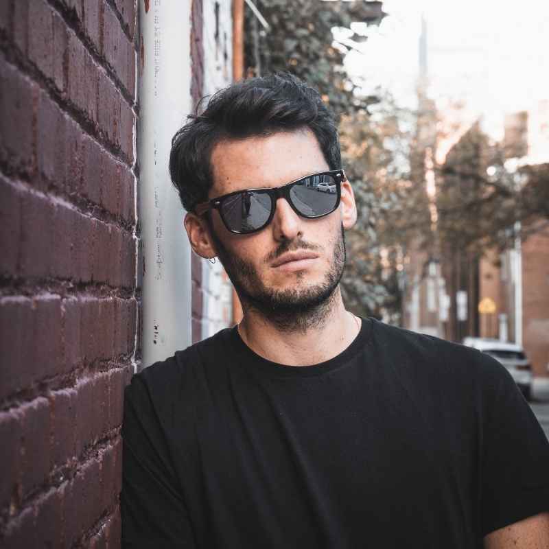 Lunettes de Soleil en Bois - Wayfarer Zebra Gris