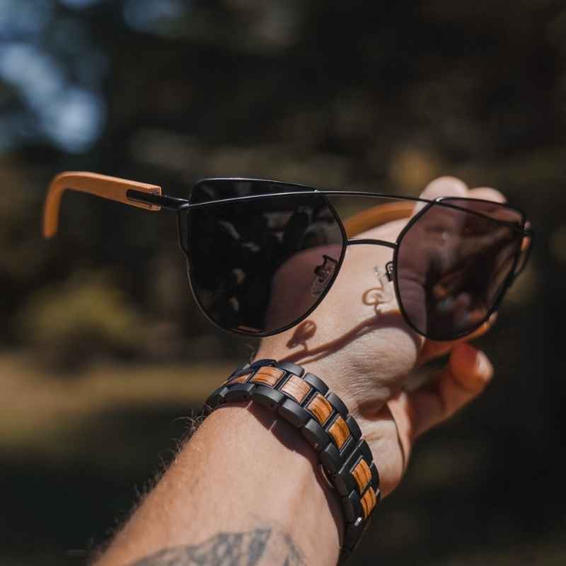 Lunettes en Bois - Aviator