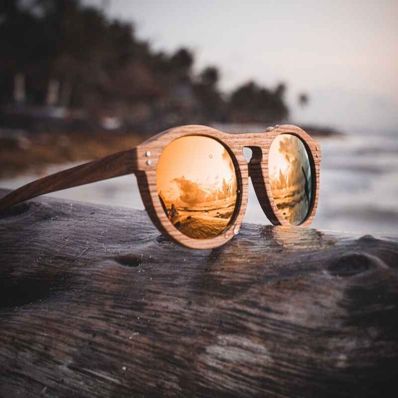 Lunette Bois Homme - Falcon Orange