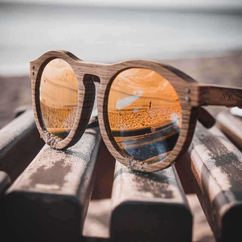 Lunette Bois Homme - Falcon Orange