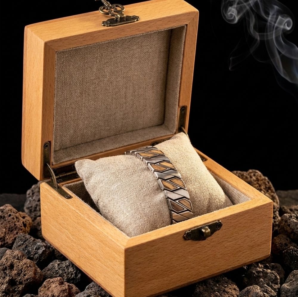 Ecrin en bois du bracelet homme Faron Brosse Erable - coffret cadeau The Wood Stock