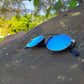 Lunette Soleil Bois Homme - Vintage Bleu