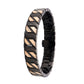 Bracelet homme bois et acier Faron Noir Erable - bandes diagonales acier noir et bois d'erable, vue de face