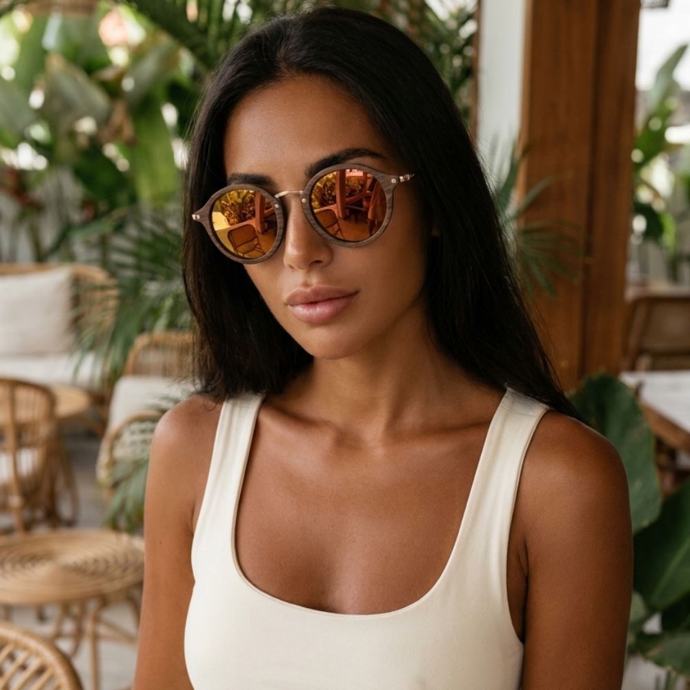Monture Lunette Bois - Retro Orange