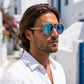 Lunette Aviateur Bois - Bleu