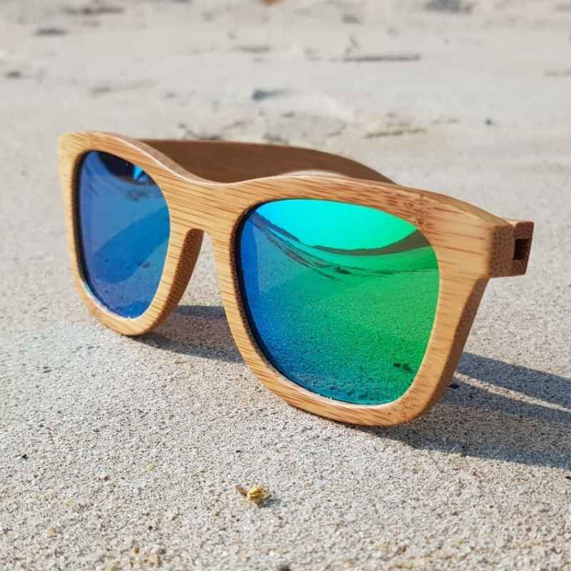 Lunettes en bois - Bambou Ambre Vert
