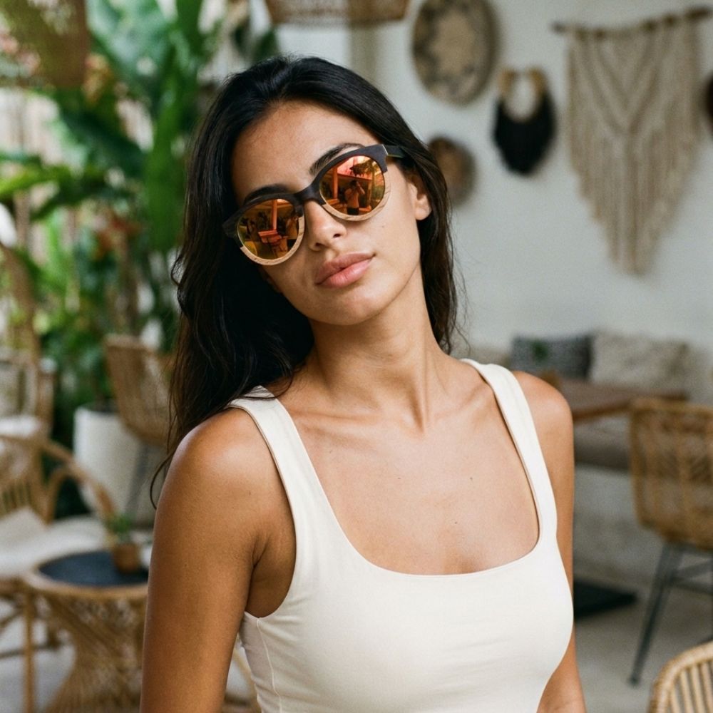 Lunettes en Bois Femme - Riviera Orange