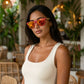 Lunettes en bois - Wayfarer Rouge