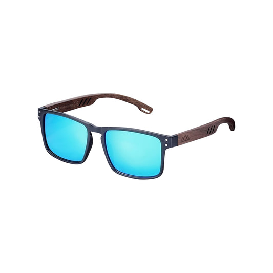 Lunettes de soleil en bois - Rezin Surf Bleu