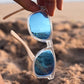 Lunette Soleil Bois - Wayfarer Sky Bleu