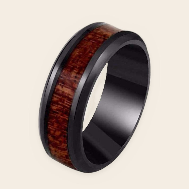 Bague en bois Acier – The Wood Stock