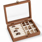 Boîte à Bagues et Bijoux en Bois 9 Cases - Altis, garnie