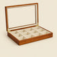 Boîte à Bijoux en Bois 12 Compartiments Beige - Noria, ouverte