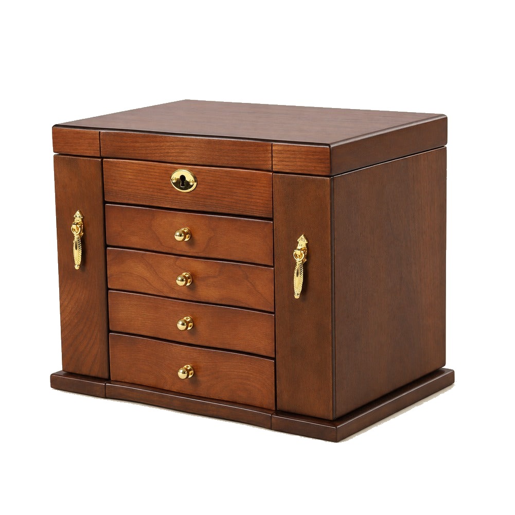 Boîte à Bijoux en Bois avec Tiroirs et Miroir - Miralis