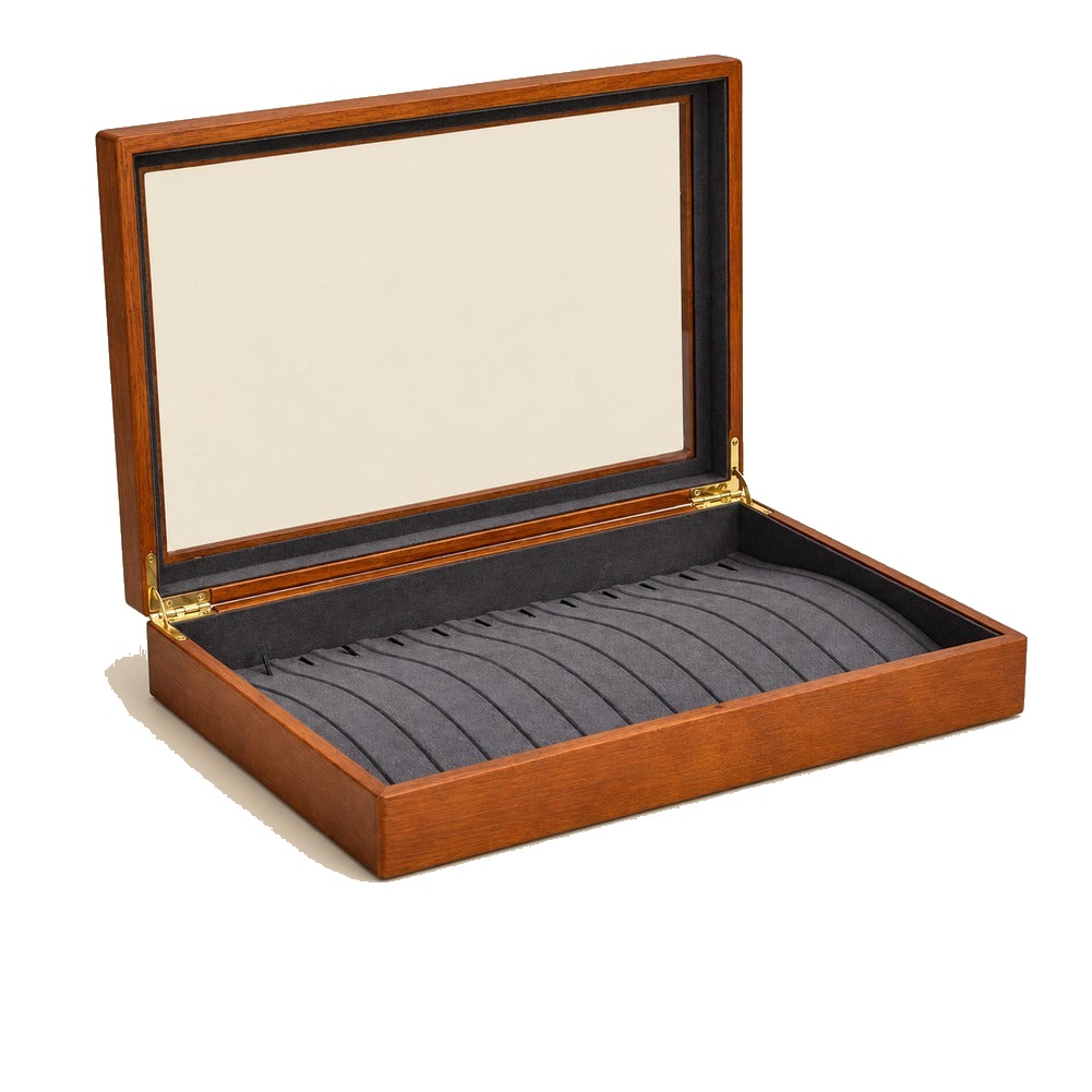 Boîte à Bijoux en Bois Gris pour Colliers - Noria