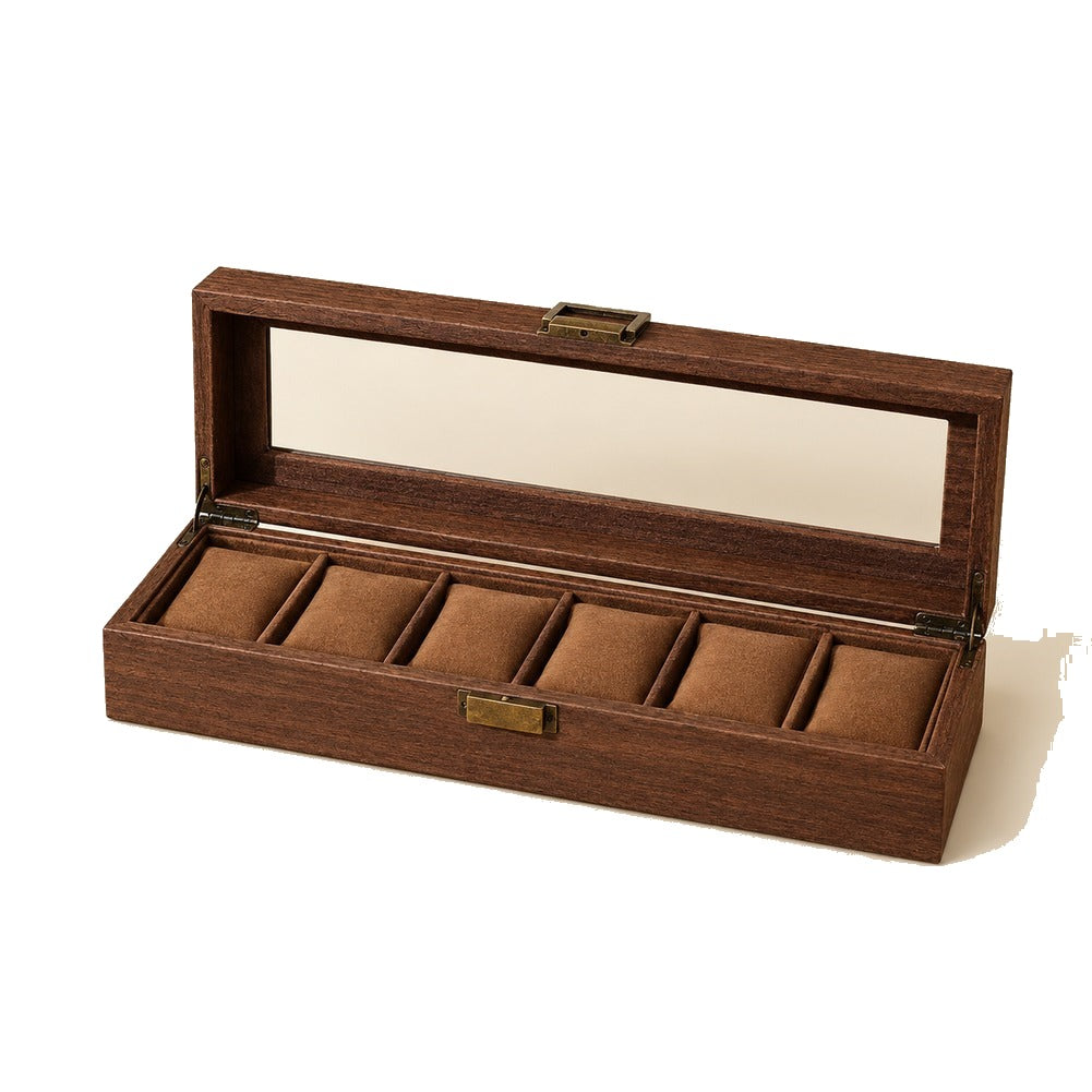 Boîte à Montre en Bois de Noyer 6 Montres - Tornal