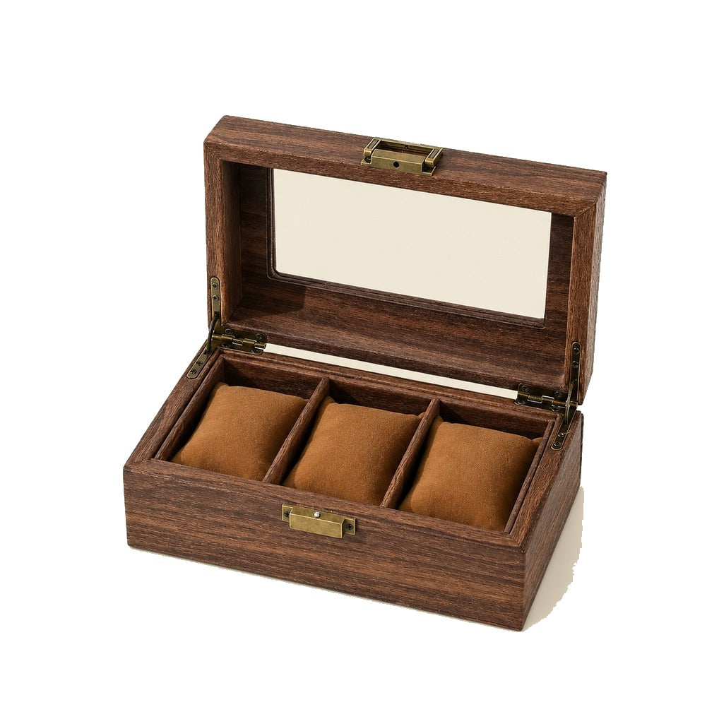Boîte à Montre en Cuir et Bois 3 Montres - Corium