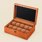 Boîte à Montres Vitrée en Bois de Chêne 10 Montres - Vintor, ouverte