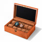 Boîte à Montres Vitrée en Bois de Chêne 10 Montres - Vintor, garnie