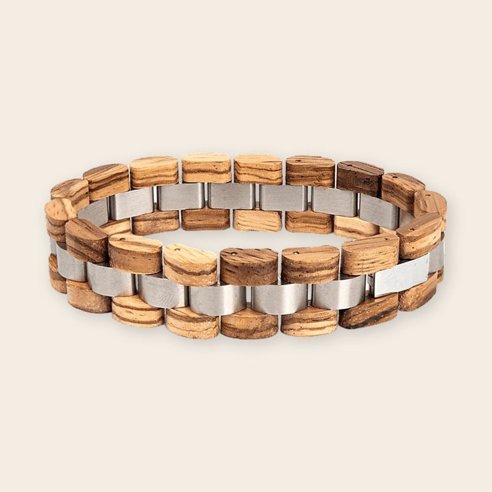 Bracelet en bois homme Zebra – The Wood Stock