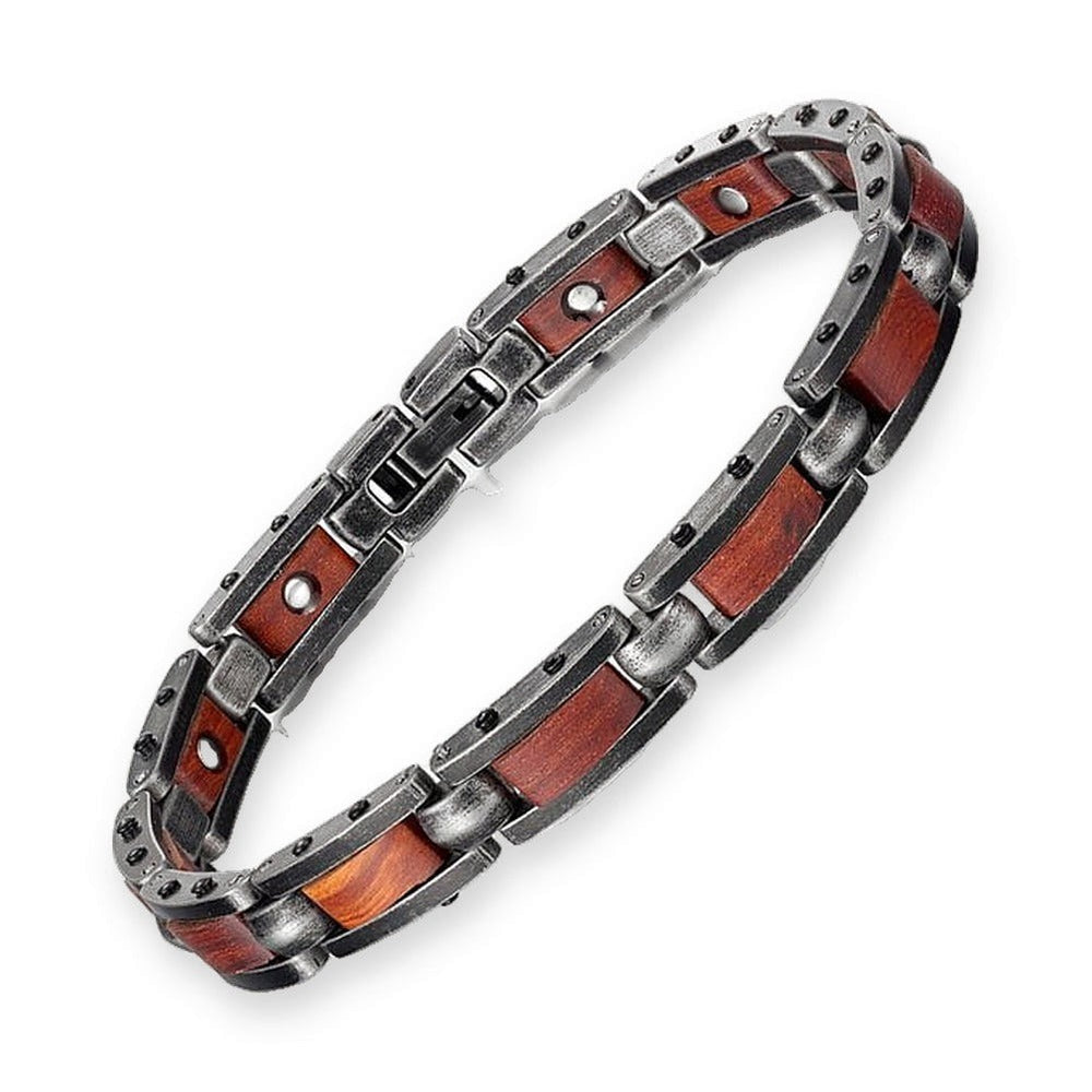 Bracelet magnetique bois - Slim Acajou