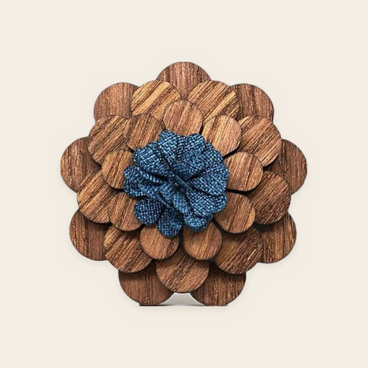 Broche en bois Flora – The Wood Stock
