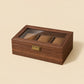 Coffret Montre en Bois de Noyer 3 Montres - Tornal, fermée