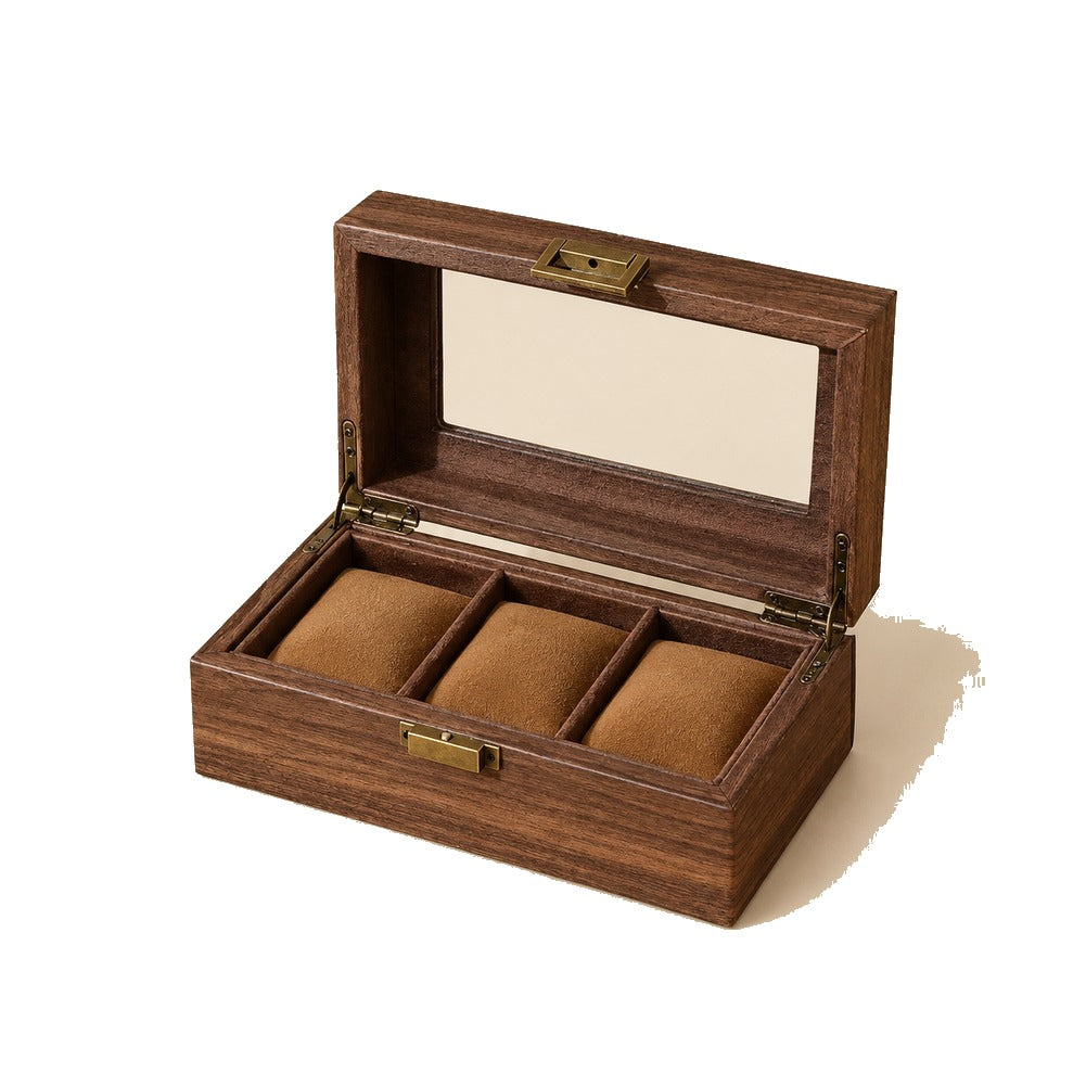 Coffret Montre en Bois de Noyer 3 Montres - Tornal