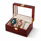 Coffret Montre Homme en Bois d'Acajou 3 Montres - Verrio, garnie