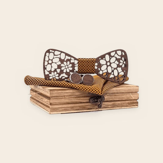 Coffret noeud papillon bois Fleur – The Wood Stock