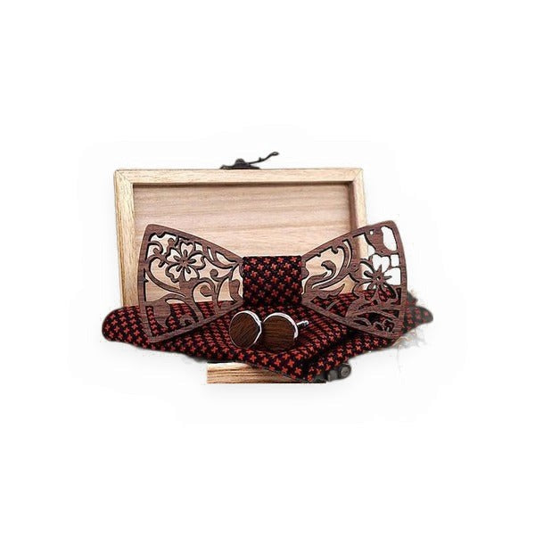 Coffret Noeud Papillon Bois  - Flora