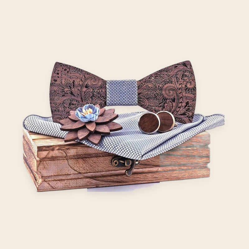 Coffret noeud papillon bois mariage Elegant – The Wood Stock