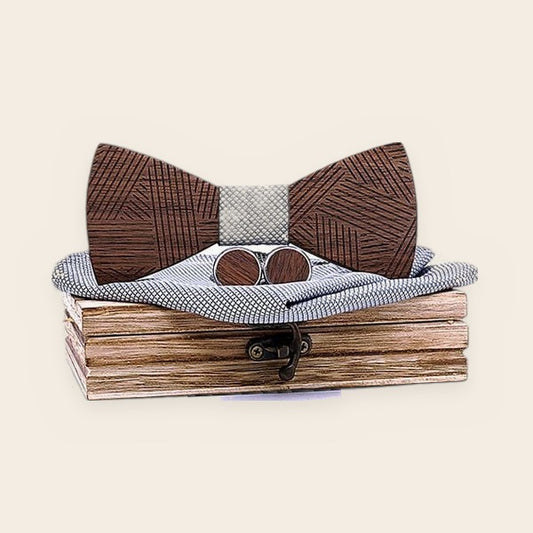 Coffret noeud papillon bois mariage Line – The Wood Stock