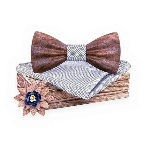 Coffret Noeud Papillon Bois Mariage - Oldies