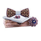 Coffret Noeud Papillon Bois - Relief Fleuri - The Wood Stock