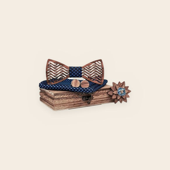 Coffret noeud papillon bois Stripe – The Wood Stock