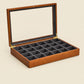 Grande Boîte à Bijoux en Bois Gris 24 Compartiments - Noria, ouverte