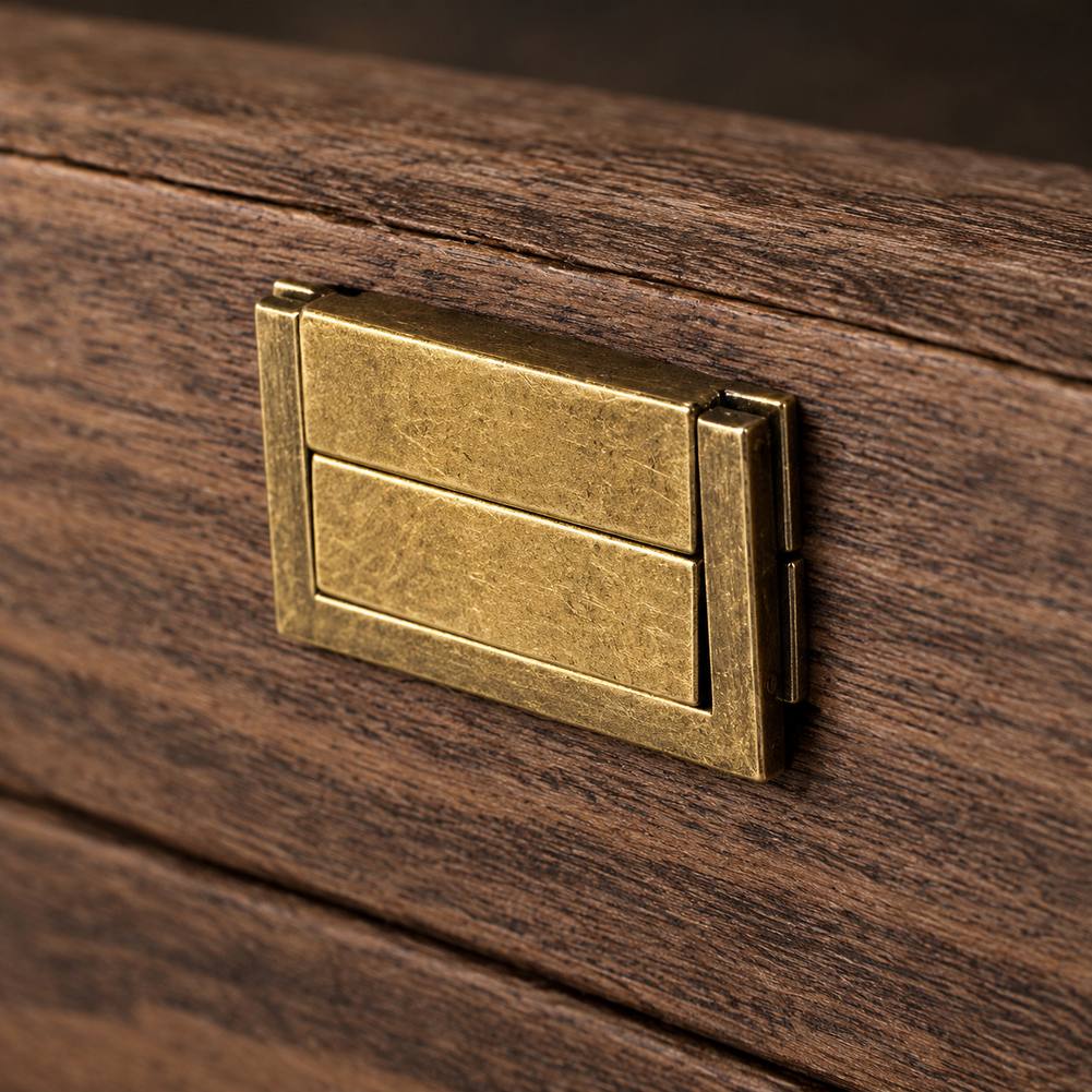 Grande Boîte à Montres en Bois de Noyer 24 Montres - Baltus, détail de la fermeture
