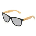 Lunettes en Bois Wayfarer - Noir Gris