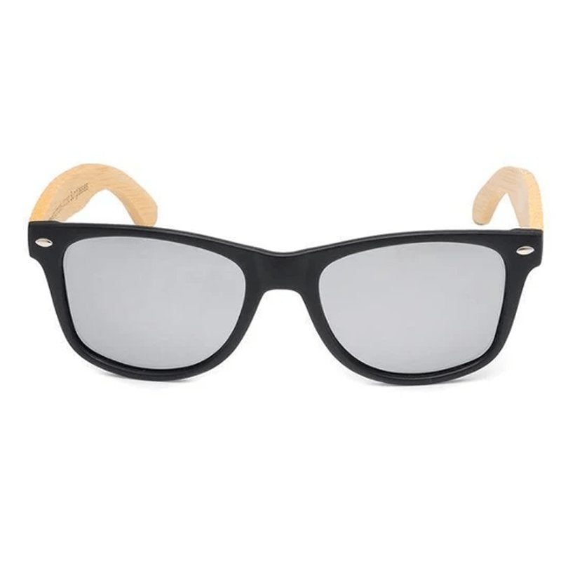 Lunette de Soleil Bois Homme - Wayfarer Noir Gris - The Wood Stock