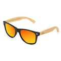 Lunettes en Bois Wayfarer - Noir Orange