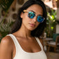 Lunette Soleil Bois - Wayfarer Sky Bleu