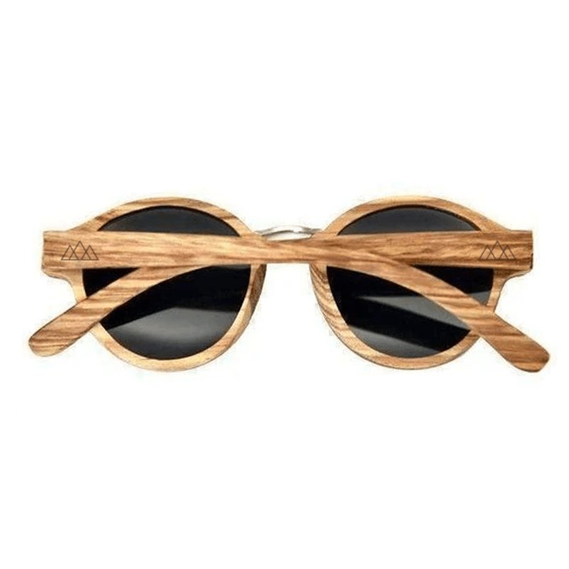 Lunette Soleil en Bois - Retro Zebra Luxe Noir - The Wood Stock