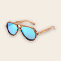 Lunettes en Bois Aviateur - Bleu