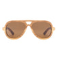 Lunettes en bois aviateur Brun, vue 2 sur fond blanc