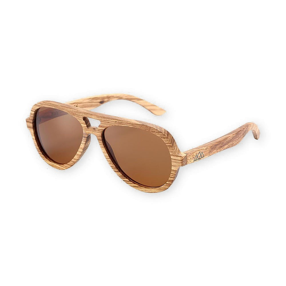 Lunettes en Bois Aviateur - Brun
