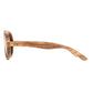 Lunettes en bois aviateur Orange, vue 3 sur fond blanc